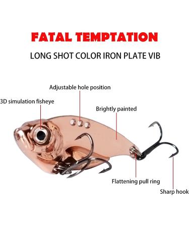 5PCS Fishing Spoon Lures Metal Spinner Blade Hard VIB Swimbaits Vibrating Jigging Sinking Lure - Sharp Treble Hooks - Bass, Walleye, Trout - 0.25oz to 0.71oz 0.54oz (15g) - Buy Online on GoSupps.com