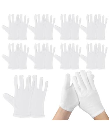 Sportway 24 pairs of cotton gloves White moisturizing gloves work gloves soft and breathable washable cotton gloves for care of the hands jewelry inspection
