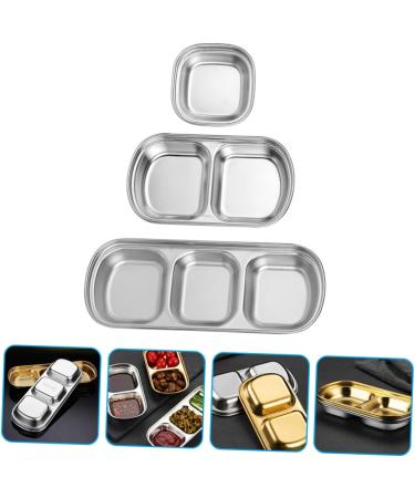 Ciieeo 6 Pcs Seasoning Dish Seasoning Plate Metal Small Appetizer Dish Sauce Dish Stainless Steel Dipping Bowls Metal Condiment Dishes Wasabi 304 Stainless Steel Japan Household 20x8cmx2pcs As Shownx2pcs - Buy Online on GoSupps.com