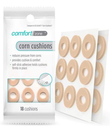Comfort Zone Corn Cushions - Self-Stick Adhesive Pads for Corn Relief - 18 Count - Buy Online on GoSupps.com