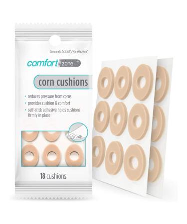 Comfort Zone Corn Cushions, Self-Stick Adhesive Cushions to Pad and Reduce Pressure from Corns, 18 Count - Buy Online on GoSupps.com