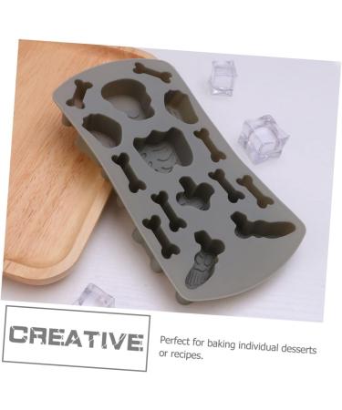 Alipis 2pcs Dessert Dark Molds Grey Bones Shape Cakes Baking Silicone Creative Skeleton Bone-Shaped Shaped - Buy Online on GoSupps.com