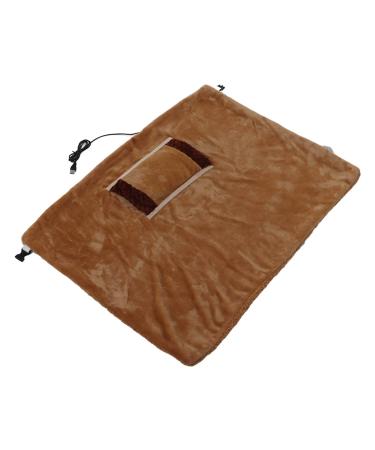 Pssopp Heated Warm Scarf Fast Heating USB Flannel Electric Blanket for Camping Brown