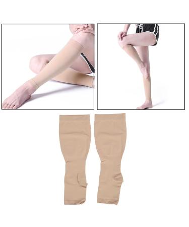 3XL Beige Open Toe Compression Stockings - Thigh High 23-32 mmHg for Varicose Veins Relief | Buy Internationally - Buy Online on GoSupps.com