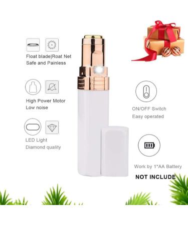 Face and Eyebrow Hair Trimmer - High-Tech Battery Operated Hair Removal | Travel-Friendly (White - Buy Online on GoSupps.com