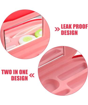 Healifty 2-in-1 Contact Lens Container & Glasses Case | Double-Sided Integrated Mirror Tweezers & Solution Bottle - Portable & Ideal for Travel - Buy Online on GoSupps.com