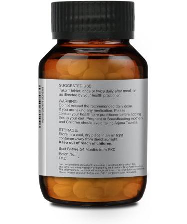 Merlion Naturals Arjuna Tablets - 100% Pure Terminalia arjuna Herb - 500mg x 120 Tablets - Buy Online on GoSupps.com