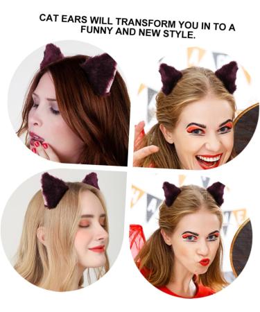 TOVINANNA 1 Pair Cat Ears Hairpin Plush Hair Clip Cat Ear Headwear Cat Ears Hair Clip Cat Ear Bobby Pin Adorable Headwear Cosplay Hair Clip Cat Ears Headdress Party Headdress - Buy Online on GoSupps.com