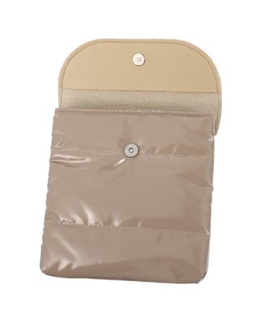 LALAFINA 1pc Storage Bag Cosmetic Bag for Purse Travel Organizer Bags Mini Makeup Bag for Purse Mini Makeup Pouch Napkin Storage Bag Towel Organizer Napkin Bag Beige 13X13X2CM