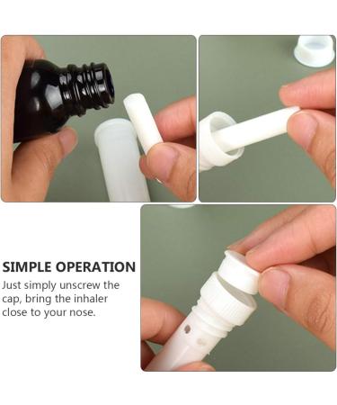 Peppermint Essential Oil Nasal Inhaler Set for Congestion Relief - White Aroma Diffuser Tubes - Buy Online on GoSupps.com