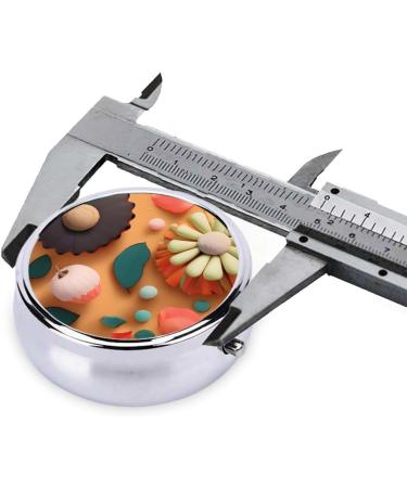 Colorful Sunflowers Round Pill Box - 3 Compartment Portable Travel Organizer for Pills - Buy Online on GoSupps.com