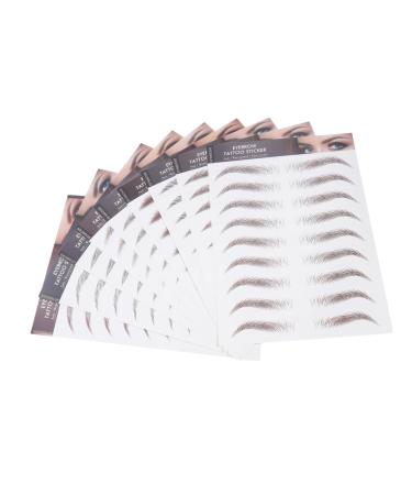 NOLITOY 27 Sheets Transfer stickers tattoo brow brown eyebrow transfer stickers sticker para u as 21.5X14.5cmx3pcs Brownx3pcs