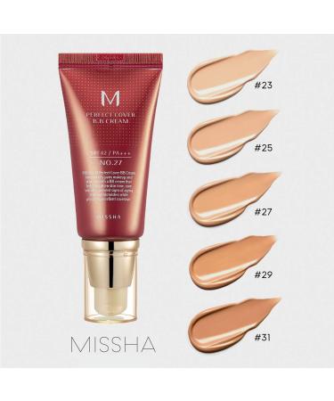 MISSHA M PERFECT COVER BB Cream #27 SPF 42 PA+++ 50ml - High Coverage Lightweight Makeup for Firm & Hydrated Skin - Buy Online on GoSupps.com