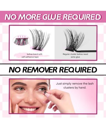 Self Adhesive Lash Clusters Kit - Press-on Lashes 10-16MM No Glue Reusable Fuss-Free Individual Lash Extensions (36PCS) - A01 - Buy Online on GoSupps.com
