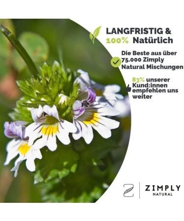 ZIMPLY NATURAL Eye Shadow Complex - 100% Euphrasia officinalis Plant Product - Natural Soft Vegan - 30ml - Buy Online on GoSupps.com