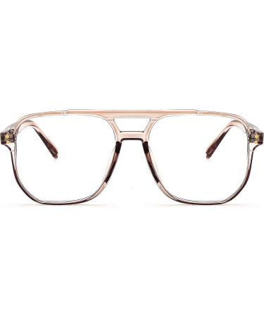 Feizedy Retro Blue Light Filter Glasses for Women & Men - 70s 80s Style PC Gaming Glasses B2866 - 54mm Brown Blocking Glasses - Buy Online on GoSupps.com