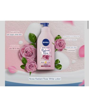 Nivea Body Radiant Rose White Lotion 525ml Whitening with Rose Extract and Argan Oil - Buy Online on GoSupps.com
