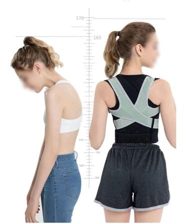 Buy Lumbar Posture Corrector Adjustable Back Brace - Shoulder Protection Corset (L Code) - Black & Grey - Buy Online on GoSupps.com