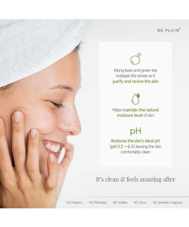 Be Plain Greenful pH-Balanced Cleansing Foam 2.7 fl oz (80ml) - Gentle Natural Cleanser for Acne Prone, Oily, and Dry Skin - Buy Online on GoSupps.com