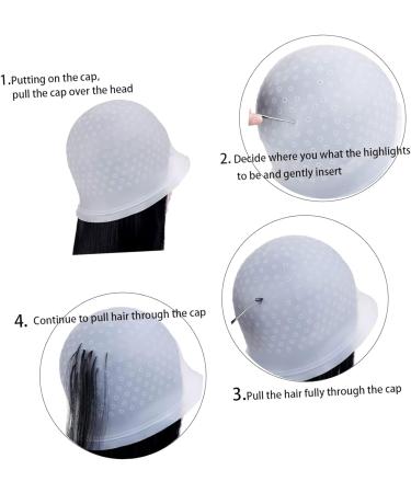 FRCOLOR 22 Pieces Silicone Hair Colour Cap Cover Hair Dye Set Hair Highlight Kit Hair Dye Brush Hair Dye Kit Tool Salon Highlight Cap Hook Highlight Apron Set - Buy Online on GoSupps.com