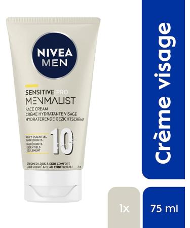 NIVEA MEN MENMALIST Sensitive Pro Face Cream (1 x 75 ml) Face care with a light non-greasy texture Men's care suitable for all skin types - Buy Online on GoSupps.com