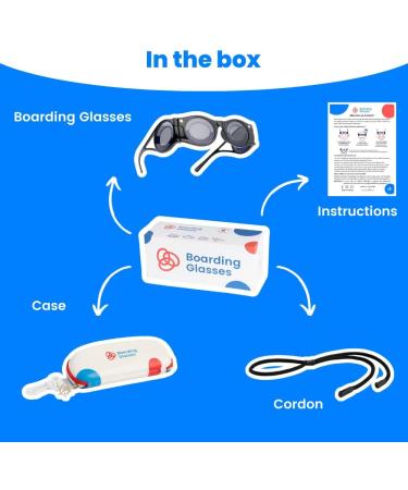 Boarding Glasses for Travel Sickness | Original Anti-Nausea Technology | Polarized Black | Alleviate Motion Disease & Seasickness - Buy Online on GoSupps.com