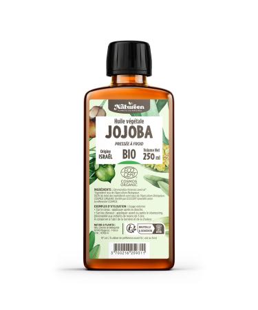Plan te au Naturel JOJOBA Organic Oil 250 ml - Cosmos Organic - Plan te au Naturel - Pure Natural and Cold Pressed - Hair Body Skin