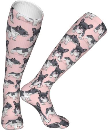 Shop French Bulldog Puppy Compression Socks for Men & Women - 15-20 mmHg Circulation Support for Running & Cycling - Buy Online on GoSupps.com