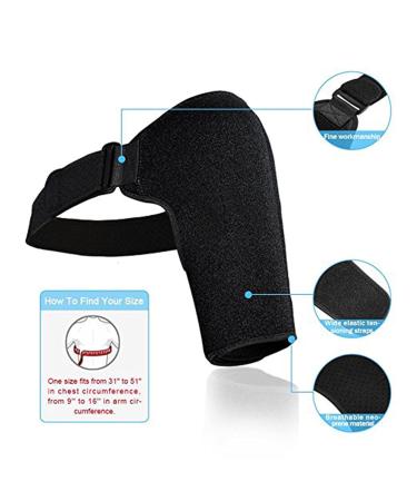 Shoulder Brace for Recovery & Stability | Rotator Cuff Support with Hot/Cold Therapy Bag - Buy Online on GoSupps.com