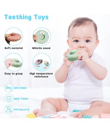 Baby Stacking Toys Ring Stacker 7pcs - Montessori Brain Development - Soft Teething & Sensory Stackable Toys for 1 Year Old Boys & Girls - Buy Online on GoSupps.com