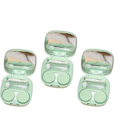 Colcolo 3-Part Travel Contact Lens Container Set - Green | Daily Use R-Caps 7x7x2.5 cm | International Shipping - Buy Online on GoSupps.com
