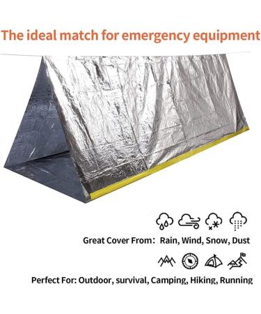 Buy Duben Emergency Survival Tent | Ultra-Light Waterproof 2-Person Thermal Shelter for Camping & Hiking - Ideal Emergency Rescue Tent with Rope - Buy Online on GoSupps.com