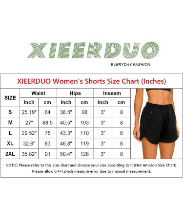 XIEERDUO Women's Workout Shorts - Black, X-Large | Athletic Running Dolphin Shorts with Zipper Pockets - Buy Online on GoSupps.com