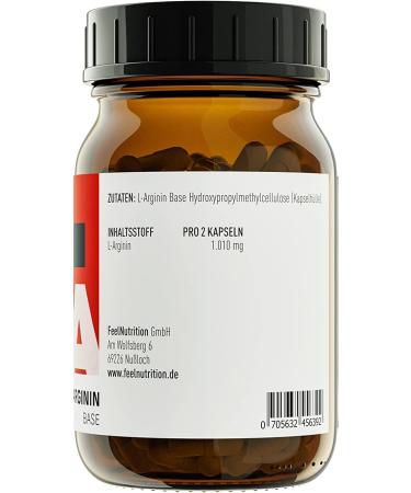 High-Dose L-Arginine Capsules - 505 mg Pure L-Arginine in Glass No Plasticizers 120 Count - Optimized for Maximum Absorption - Buy Online on GoSupps.com