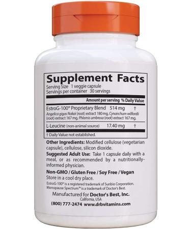 Doctor's Best Menopause Spectrum with EstroG-100 â€“ 30 Veggie Caps for Hormonal Balance - Buy Online on GoSupps.com