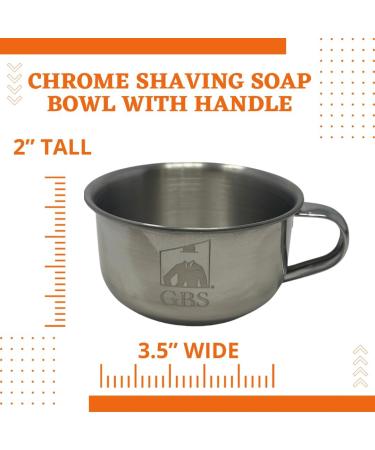 Buy G.B.S Chrome Shaving Bowl - Unbreakable Stainless Steel | Perfect for Home Shaving with Razor & Brush - Buy Online on GoSupps.com