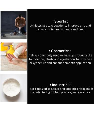 mGanna 100% Natural Talc Powder for Facial Make-up Cosmetic Formulations and Other Industrial Application 2 LBS / 908 GMS - Buy Online on GoSupps.com