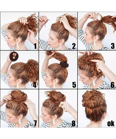 WACURRENTHYD Kids Hair Donut Bun Maker 2PCS - Black Small(2IN) Chignon Doughnut Shaper for Short Thin Hair - Buy Online on GoSupps.com