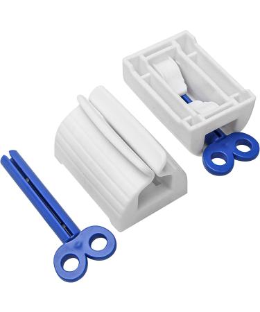 Asqraqo 3-Piece Tube Toothpaste Squeezer Set with Rolling Holder - Blue - Buy Online on GoSupps.com