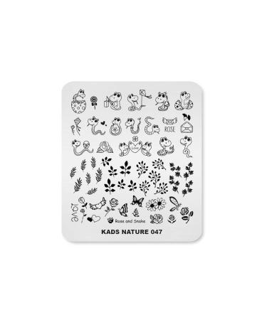 KADS Nail Stamping Plate Coconut Tree Nature Stencil Image Design Plates for Nail Art Decoration and DIY Nail Art (NA047)