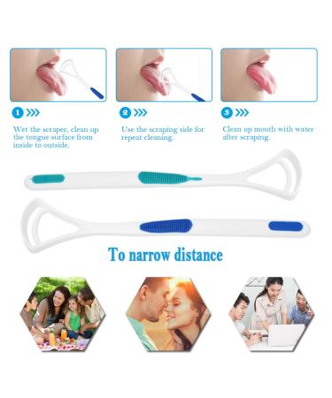BauGger Tongue Scraper - 2 Pack Oral Hygiene Cleaner for Fresh Breath | Premium Tongue Cleaning Brush for International Shipping - Buy Online on GoSupps.com