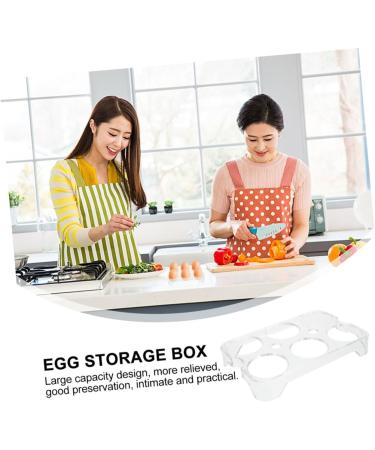 CAXUSD 3pcs Egg Storage Box Refrigerator Fridge Clear Shelves Transparent Egg Racks Flat Shoes Household - Buy Online on GoSupps.com