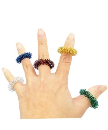 Hapinary 15st finger blood circulation acupressure finger finger soothing fingers to reduce the stress of cutting off the stitch-free finger tape toys rings spiky sensory ring massage restless