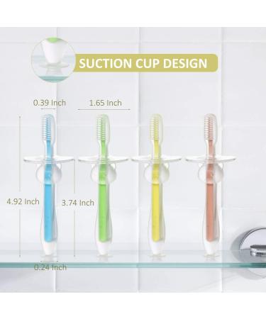 Infant Training Silicone Soft Toothbrush 0-2 Years with Baffle | BPA-Free Teeth Care | Stand Sucker Brush (Yellow) - Buy Online on GoSupps.com