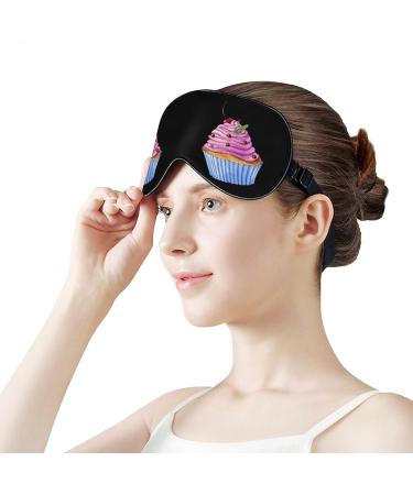 Watercolor Cupcake Sleep Mask | Adjustable Strap | Block Light for Men & Women - Buy Online on GoSupps.com