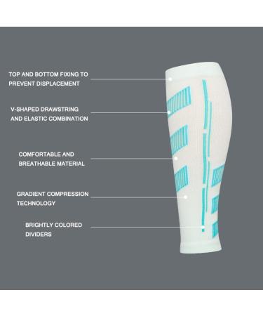 Calf Compression Sleeve | Pain Relief Leg Support for Running & Injury Recovery | L/XL Size A - Buy Online on GoSupps.com
