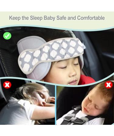 AIPINQI Child Car Seat Head Support Band - Grey | Safe Sleep Solution for Car & Plane Travel - Buy Online on GoSupps.com