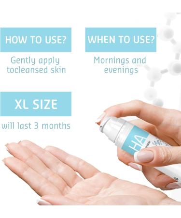 Elemental Care Hyaluronic Acid Hydrating Face Cream 50ml - Anti-Wrinkles and Moisturiser Face Care for Smoothed and Rejuvinated Skin - Day and Night cream Moisturiser 50ml - Buy Online on GoSupps.com