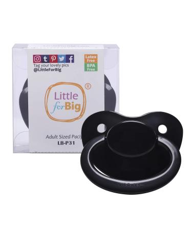 LittleForBig Black Pacifier with BigShield - Gen-1 Design - Buy Online on GoSupps.com