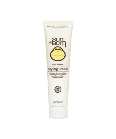 Sun Bum Curls & Waves Styling Cream | Vegan and Cruelty Free Moisturizing Hair Treatment for Wavy and Curly Hair | 5 oz - Buy Online on GoSupps.com